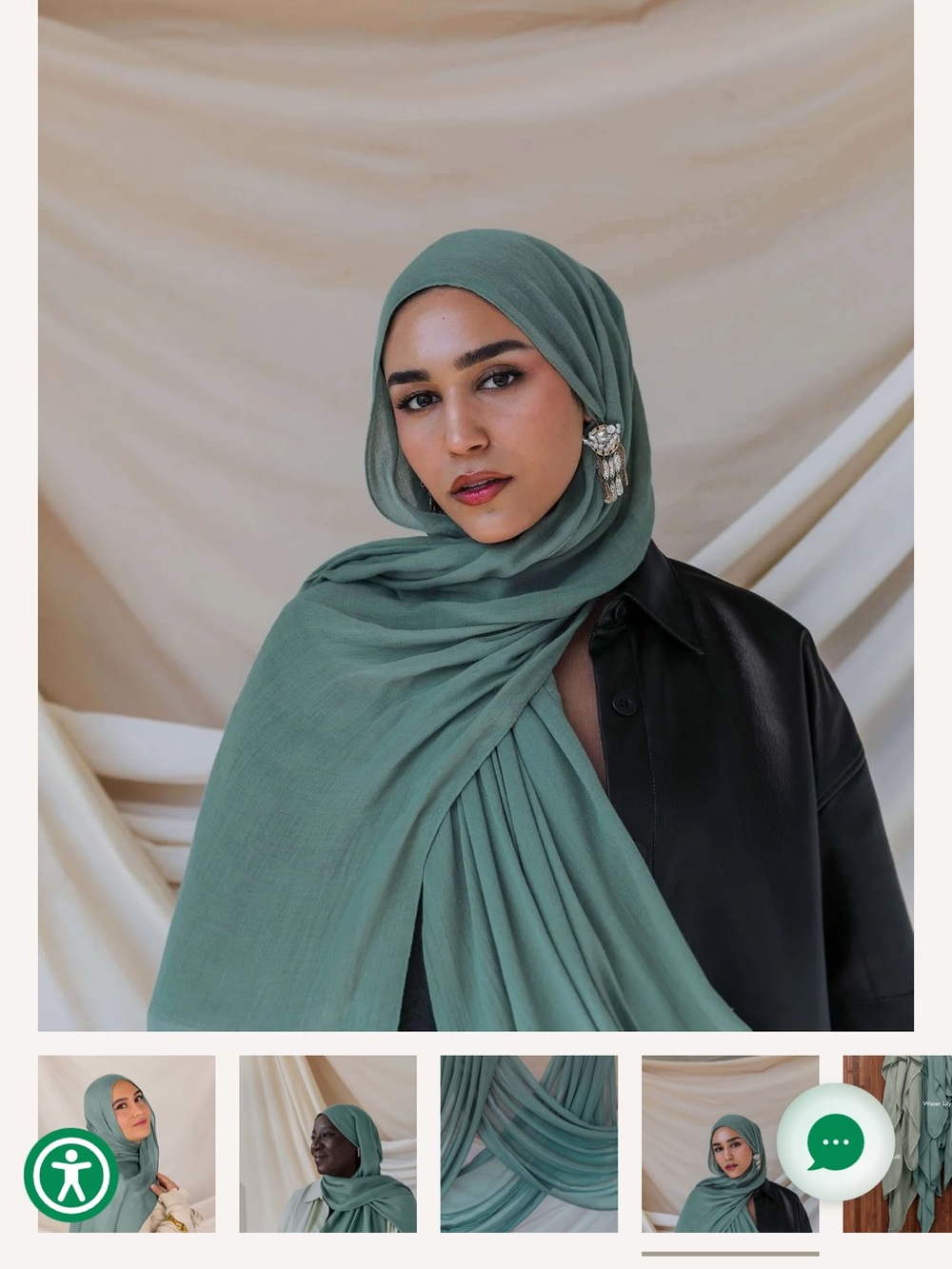 Meadow Sage Vela hijab double size